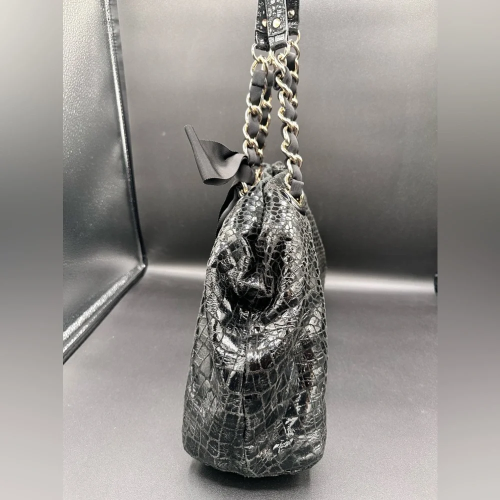 Katie Spade ♠️ SALE!! Black Croc Pattern Bag size large slouchy and soft!! - Picture 6 of 15